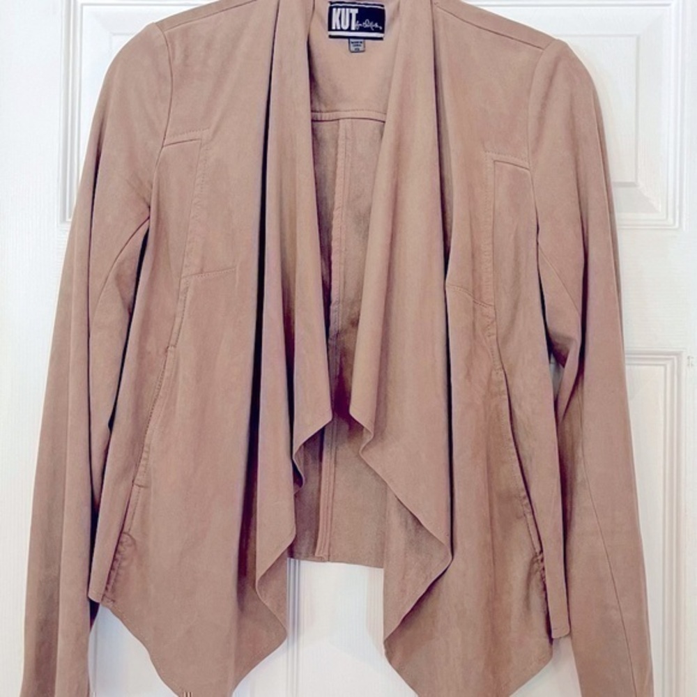 Kut from the Kloth Tayanita Vegan Suede Jacket - Extra Small Khaki